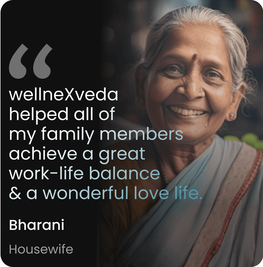 WellneXveda mobile testimonial illustration
