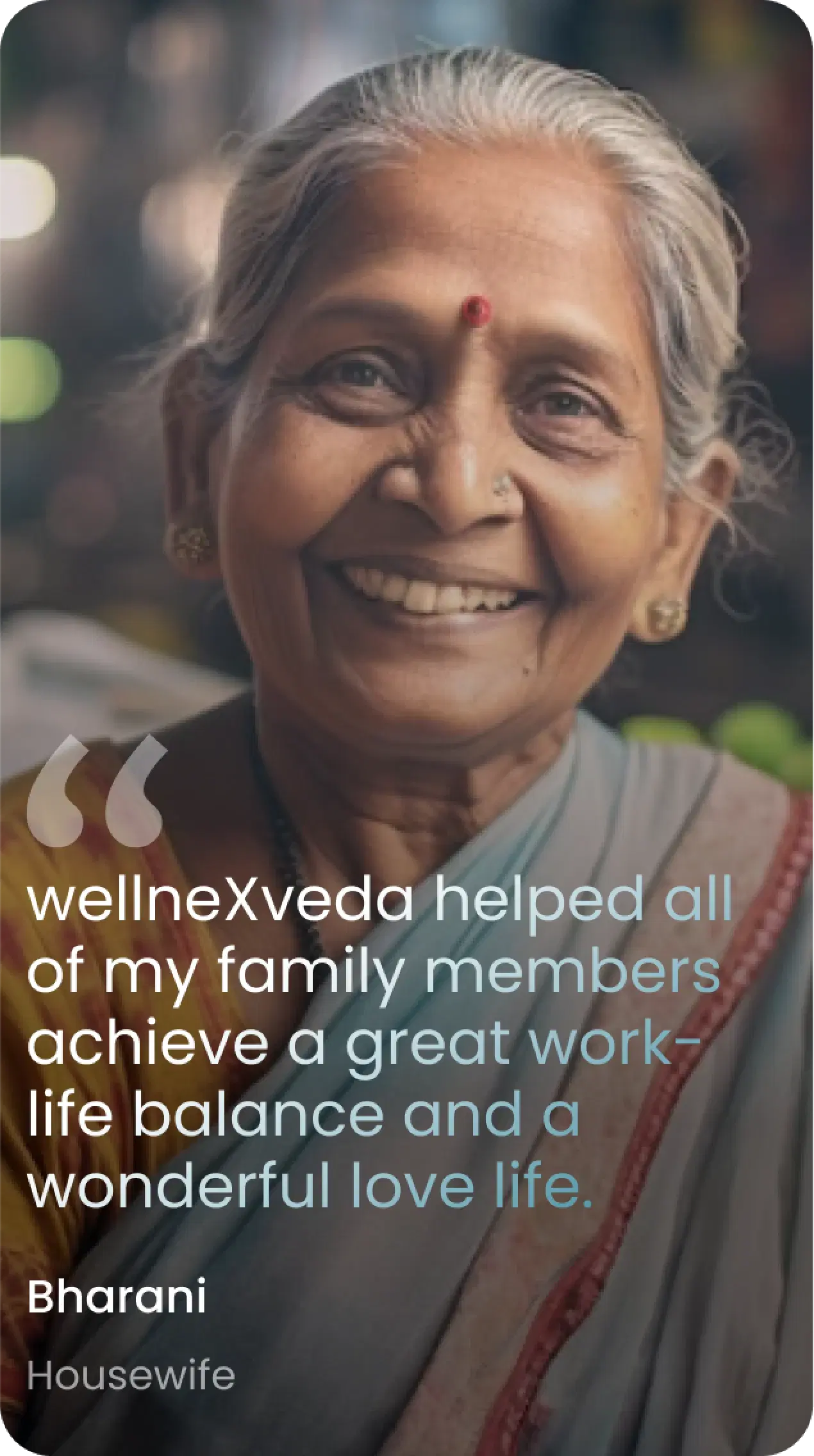 WellneXveda testimonial illustration for desktop view