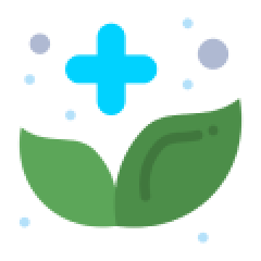 Herbal healing leaf icon - Ayurvedic treatment and natural wellness